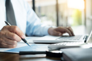 accounting business executive desk work write research computer corporate